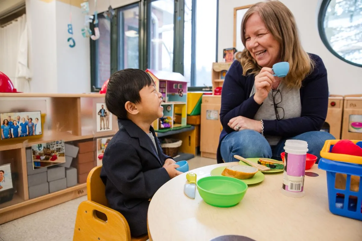 Children in early childhood education classroom